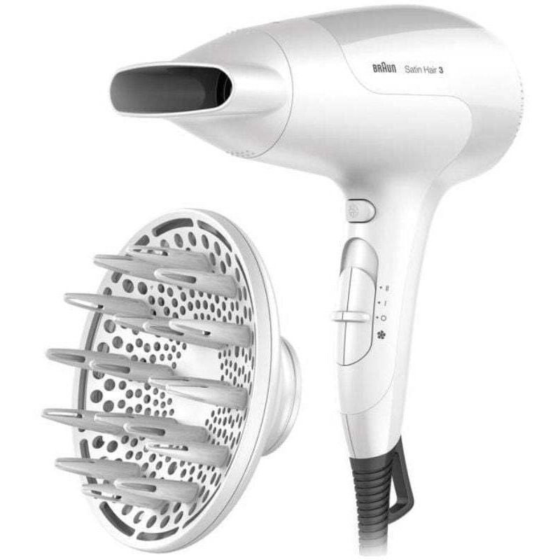Image of HD385 - Satin hair 3 power perfection hair dryer de con iontec e diffusore, 2000 watt - Braun