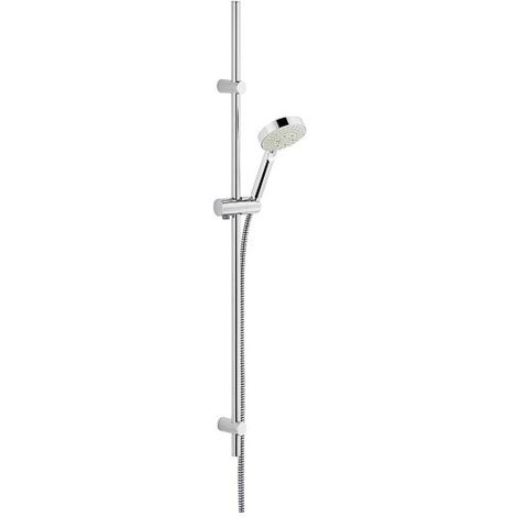 Brause-Set Heinrich Schulte Ascona Brausestange 600 mm, 5 Strahlarten, Ø 100 mm, chrom - Z051532-00010