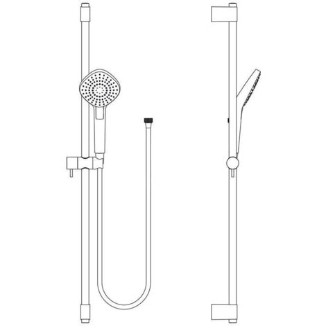 Brause-Set Ideal Standard Idealrain Evo Diamond 900 mm, 3 Strahlarten, Ø 110 mm, chrom - B2238AA
