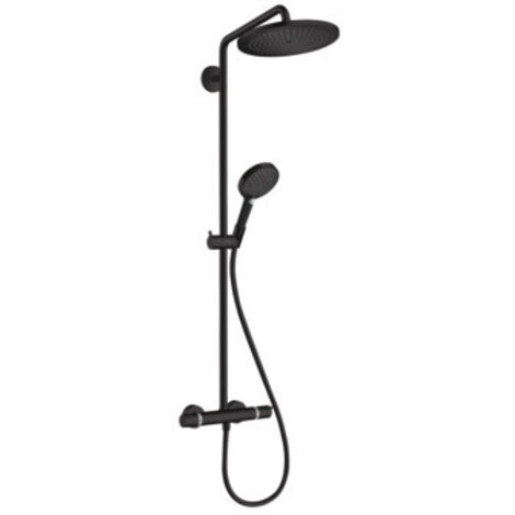 Brause-System Hansgrohe Showerpipe Croma Select S 280 Handbrause, Kopfbrause Ø 280 mm und Thermostat mattschwarz - 26890670