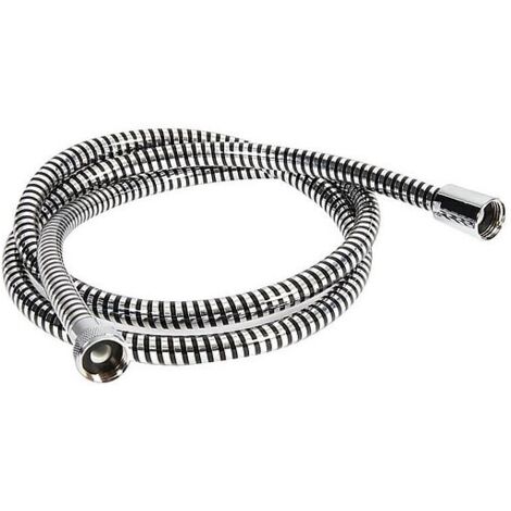 Brauseschlauch Spiroflex - chrom / schwarz - Länge 2.000 mm