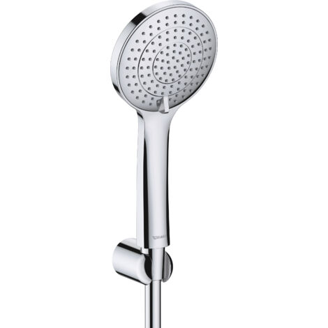 Brauseset Duravit Universal, wassersparend, Wandanschlussbogen, Brauseschlauch mit Verdrehschutz, Chrom
