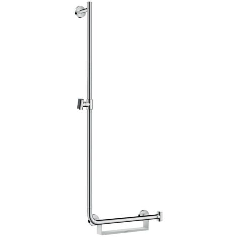 Brausestange Hansgrohe Unica Comfort 1100 mm, weiß/chrom mit Korb, Links - 26403400