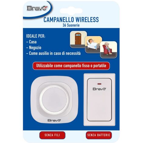 Bravo CAMPANELLO WIRELESS CINETICO PLUG IN V2