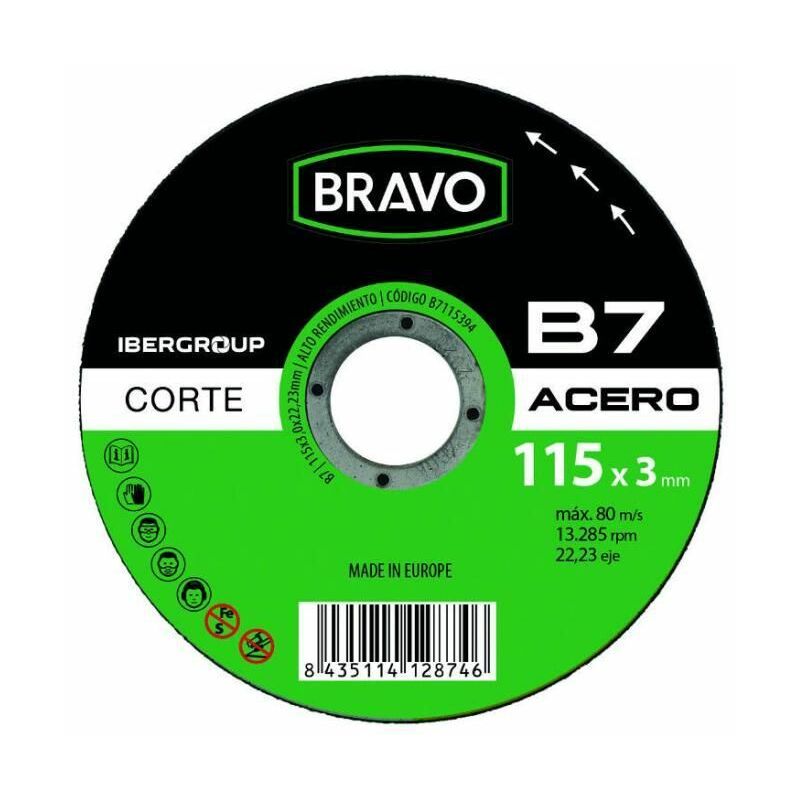 

Disco de corte acero ÿ 115x3,0 mm - Bravo