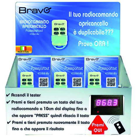 BRAVO Bravo Tester 90502151 Frequenzimetro Per Radiocomandi Apricancello