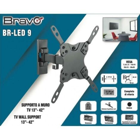 Bravo supporto a muro per tv plasma lcd br led 9 92402637