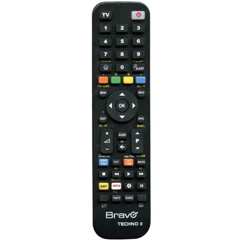 Bravo TECHNO 3 Telecomando Universale IR Wireless Programmabile 3 Dispositivi Nero