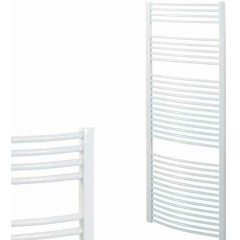 BRAY Straight Towel Warmer / Heated Towel Rail Radiator, White - Central Heating, Various Sizes