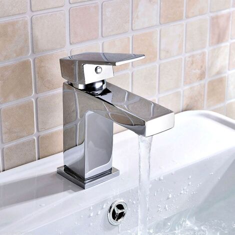 Brayton Modern Square Chrome Basin Mono Mixer Tap