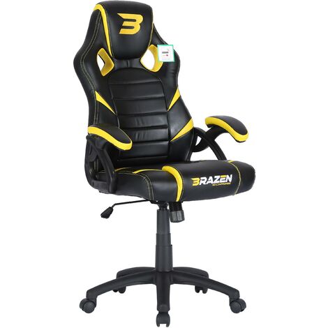 BraZen Puma PC Gaming Chair Yellow