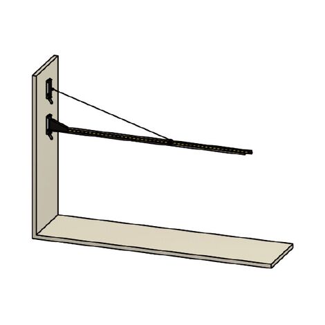 Brazo basculante de pared tipo S9 KEMPER                 Para cortinas Longitud 2.000 mm