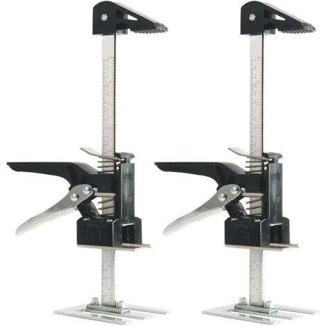 Brazo de ahorro de mano de obra, paquete de 2, regulador de altura de 15,7", herramienta de elevación manual para instalación de puertas de gabinetes y paneles de madera