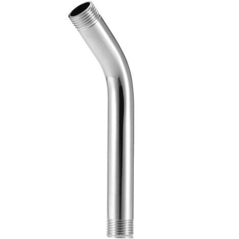 Brazo de ducha redondo de acero inoxidable de 15 cm (6 pulgadas) para montaje en pared, para cabezal de ducha de techo de baño.