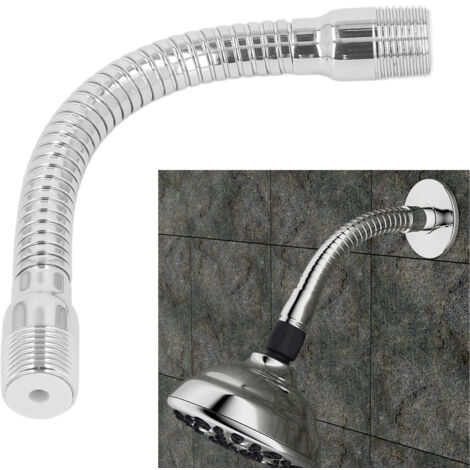 UGREAT Brazo de extensión de cabezal de ducha con brida ajustable, brazo de ducha giratorio para baño