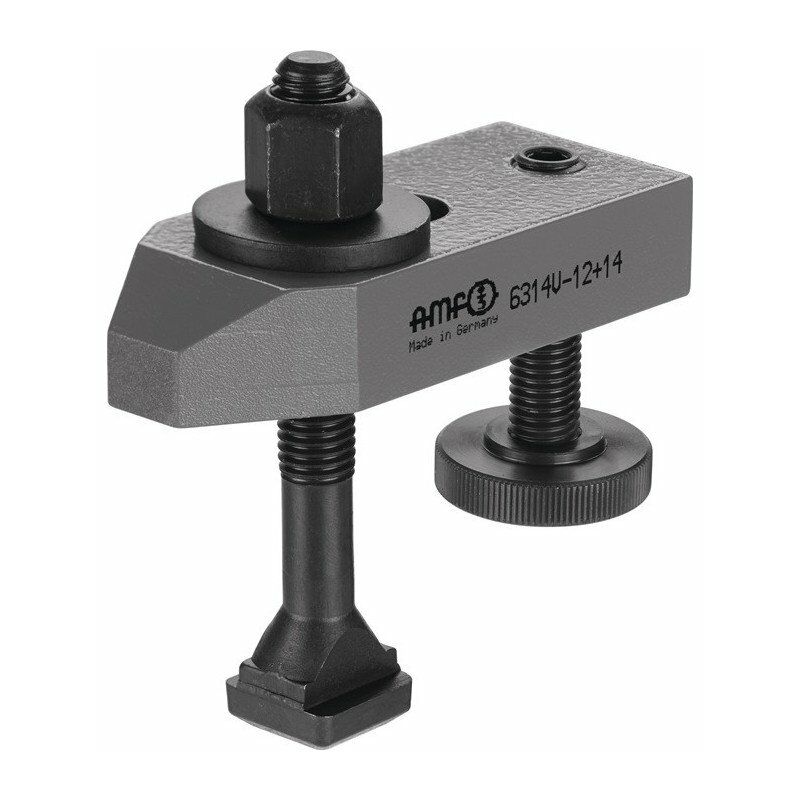 

Brazo de sujeción N ° 6314V para ranura en T 28 mm Sujeción H.20-80mm Tornillo de sujeción M24x28x200mm AMF