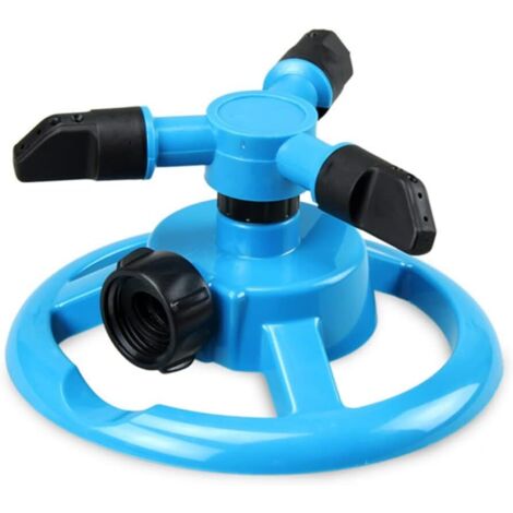 Brazo giratorio para aspersor de jardín, riego automático para césped y jardín, cobertura de m², color azul.