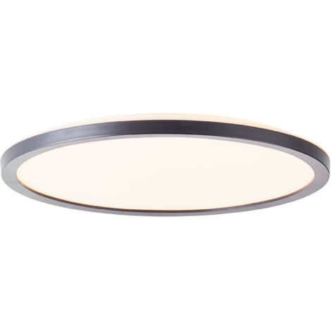 BRE-Light Panneau de plafond apparent LED Sorell 29cm noir/blanc Plastique télécommande Dimmable en interne via la télécommande LED 18 W intégrée (flux lumineux : 2500lm, couleur de la lumière : 3000-