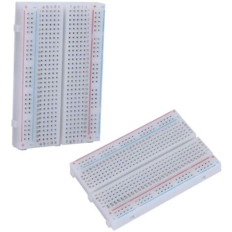Breadboard riutilizzabile YWBL-WH, PCB senza saldatura da 85 × 55 mm / 3,3 × 2,2 pollici, PCB con 400 punti di connessione