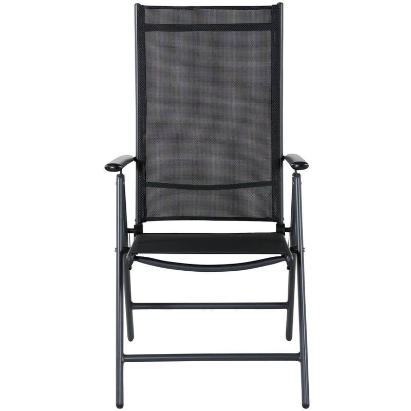 Ebuy24 - Break Chaise de jardin réglable, 5 positions, noir.