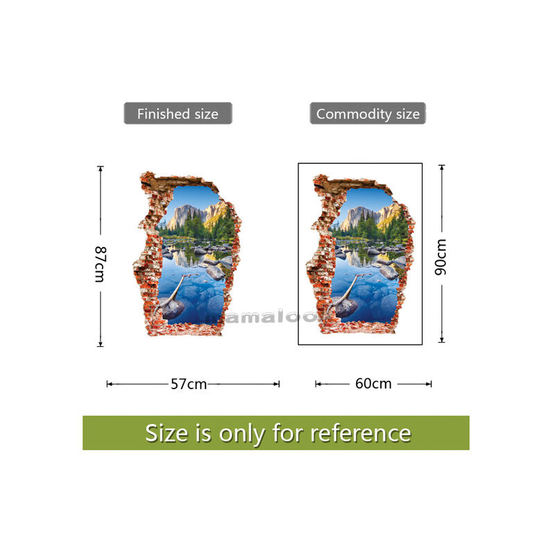 Breaken 3D Colorful autoadesivi della Parete