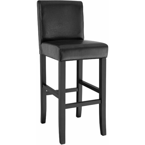 main image of "Breakfast bar stool made of artificial leather - bar stool, kitchen stool, wooden stool"