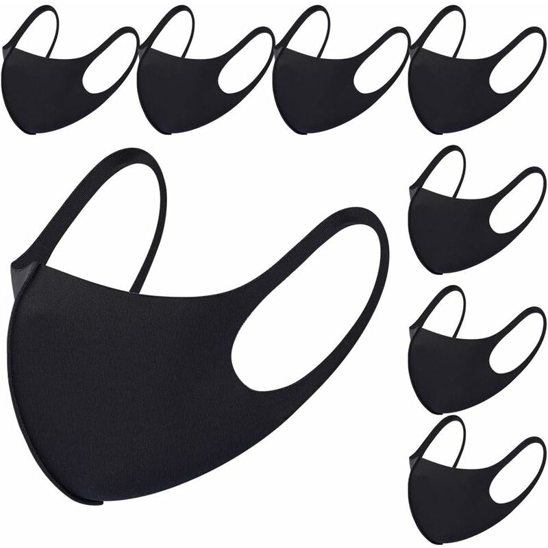 Breathable Cloth Mask Ear Loops Reusable Soft Washable Durable For Public Daily Wear Black Black