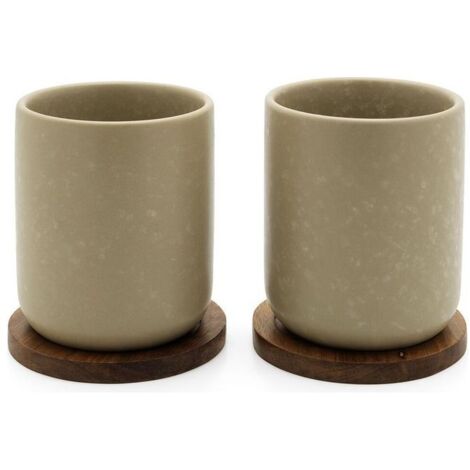 Bredemeijer Bicchieri da The Umea 200ml Beige con Sottobicchiere