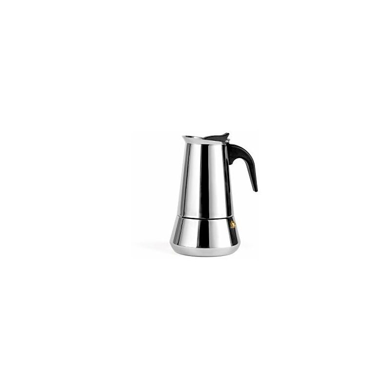 Bredemeijer - LV113003 cafetière italienne à espresso trevi 6 tasses, acier inoxydable, argent, 112 x 140 x 188 cm