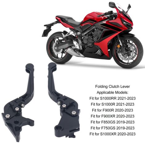 [Brems- und Kupplungshebel] + [Manomoto] + [S1000RR, S1000R, F900R, F900XR, F850GS, F750GS, S1000XR] + [Verstellbar und klappbar, Schwarz, Aluminium 6061]