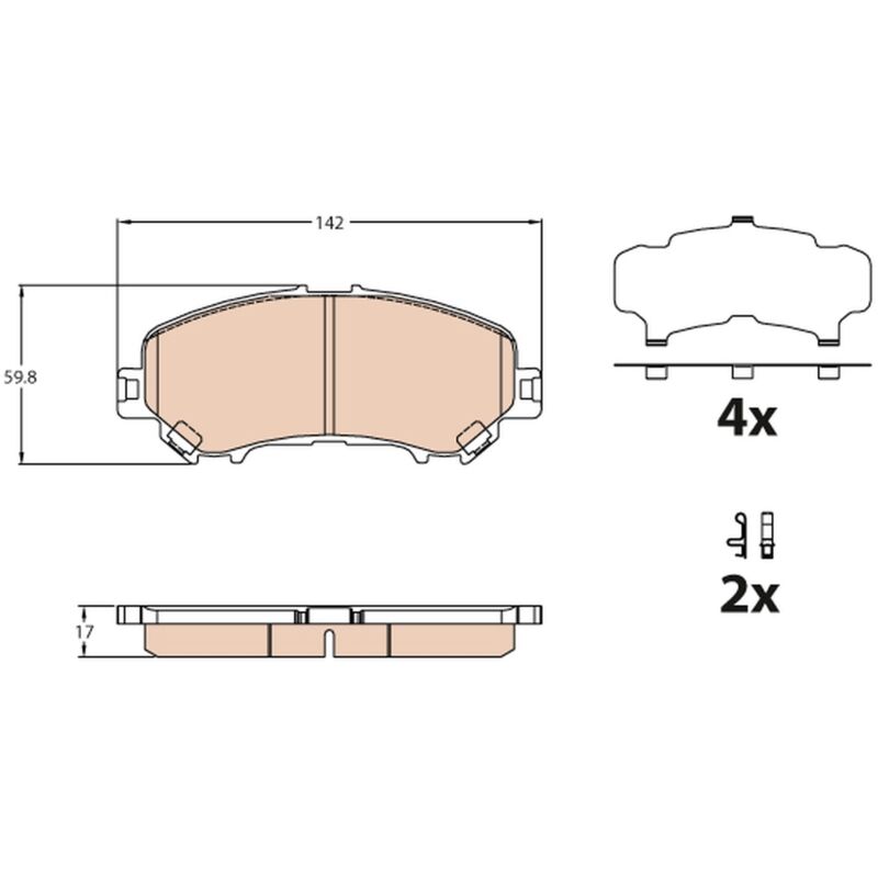 Oem Vordere Bremsbeläge Gdb3631 Trw