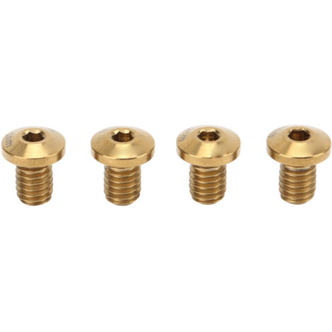 Bremsschrauben aus Titanlegierung für Rennräder, korrosionsbeständig, Präzisionsgewinde, goldfarben, für Bremsscheiben.