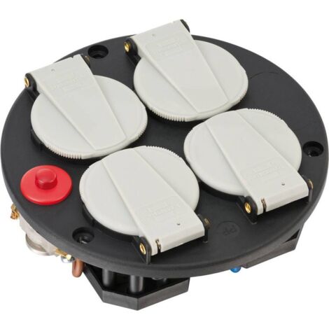 Brennenstuhl 1081080 prolunghe e multiple 4 presa(e) AC Nero, Rosso, Bianco