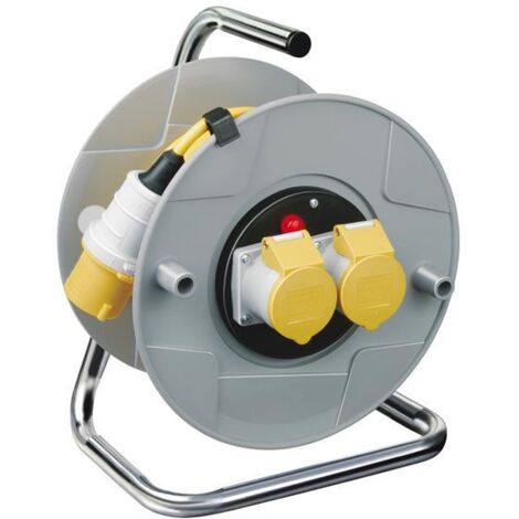 Brennenstuhl 1098743 AK 260 Cable Reel 110V 16A 2-Socket 25m BRE1098743