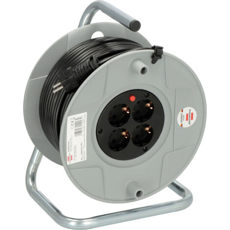 Brennenstuhl 1099160001 Kabeltrommel 50.00 m Schwarz Schutzkontakt-Stecker