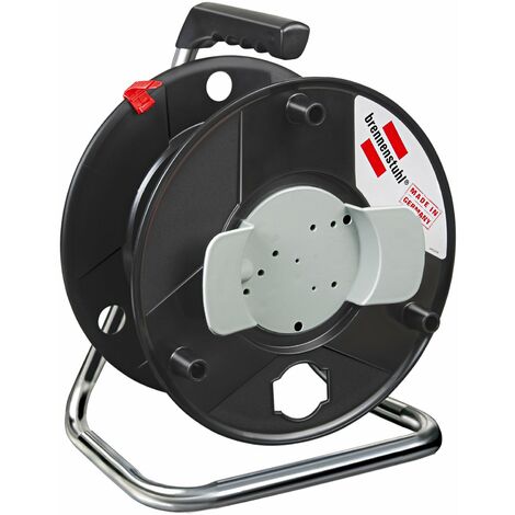Brennenstuhl 1130710 Avvolgicavo vuoto diametro tamburo 29 cm, Nero, 290 Mm Dia