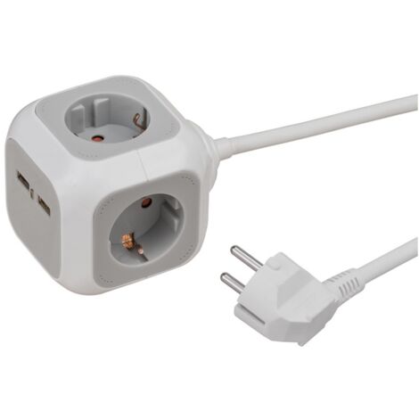 Brennenstuhl 1150100 Mehrfachsteckdose 1,4 m 4 AC-Steckdosen Indoor Grau, White