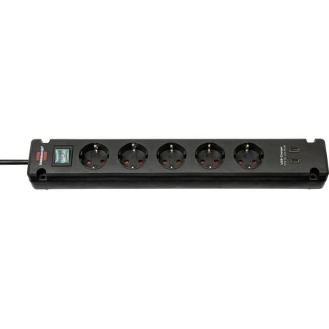 Brennenstuhl 1150660415 Multipresa con interruttore Nero Schuko 1 pz.