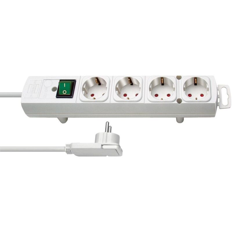 

BRENNENSTUHL 1153120100 - Base múltiple Comfort-Line Plus blanca con clavija plana (4 tomas)