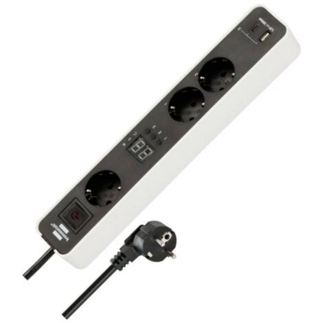 Brennenstuhl 1153230026 Multipresa Bianco, Nero Schuko 1 pz.