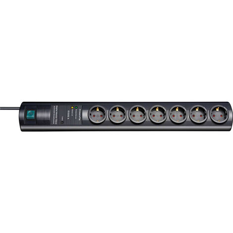 Brennenstuhl 1153300477 Main/Follow-Steckdosenleiste 7fach Schwarz Schutzkontakt 1 St.