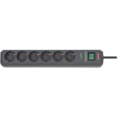 Brennenstuhl 1159710 Multipresa con interruttore 6 scomparti Antracite Schuko 1 pz.