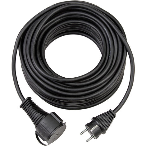 Brennenstuhl 1161470 Strom Verlängerungskabel   Schwarz 25.00 m H05RR-F 3G 1,5 mm²