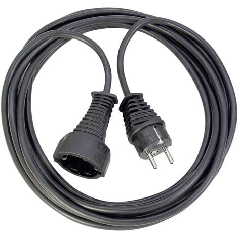 Brennenstuhl 1165440 Strom Verlängerungskabel   Schwarz 5.00 m H05VV-F 3G 1,5 mm²