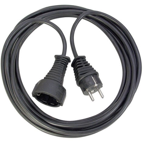 Brennenstuhl 1165460 Strom Verlängerungskabel   Schwarz 10.00 m H05VV-F 3G 1,5 mm²