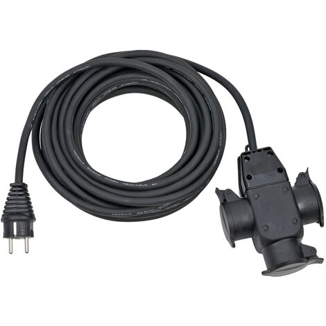 Brennenstuhl 1167810301 Strom Verlängerungskabel   Schwarz 10.00 m H07RN-F 3G 1,5 mm²