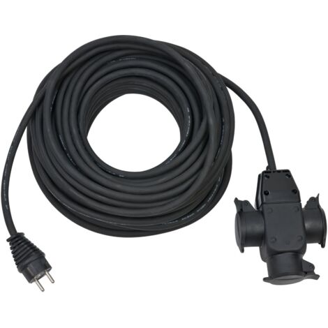 Brennenstuhl 1167820301 Mehrfachsockel 25 m 3 Steckdosen AC Outdoor Schwarz