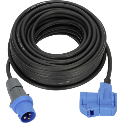 Brennenstuhl 1168650525 alimentation Rallonge CEE de camping bleu, noir 25 m H07RN-F 3G 2,5 mm²