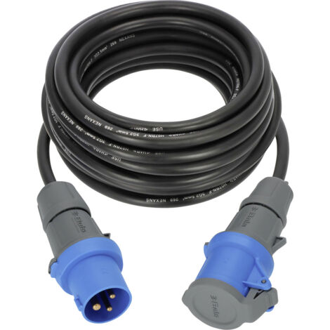 Brennenstuhl 1168650610 Strom Verlängerungskabel   Schwarz, Grau, Blau 10 m H07RN-F 3G 2,5 mm²