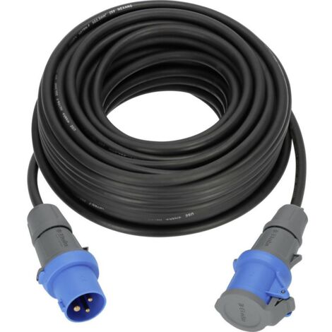 Brennenstuhl 1168650625 alimentation Rallonge CEE de camping noir, gris, bleu 25 m H07RN-F 3G 2,5 mm²